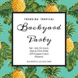 Pineapple Print - Invitación Para Fiesta